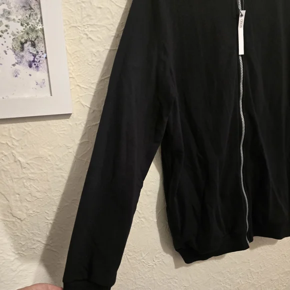 ASOS Black Zipup Sweatshirt Longsleeve Casual Top Streetwear Gorpcore Size 6 - Picture 8 of 14